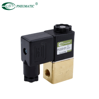 2v 02508 Serie Normal geschlossenes pneumatisches Magnetventil aus Messing